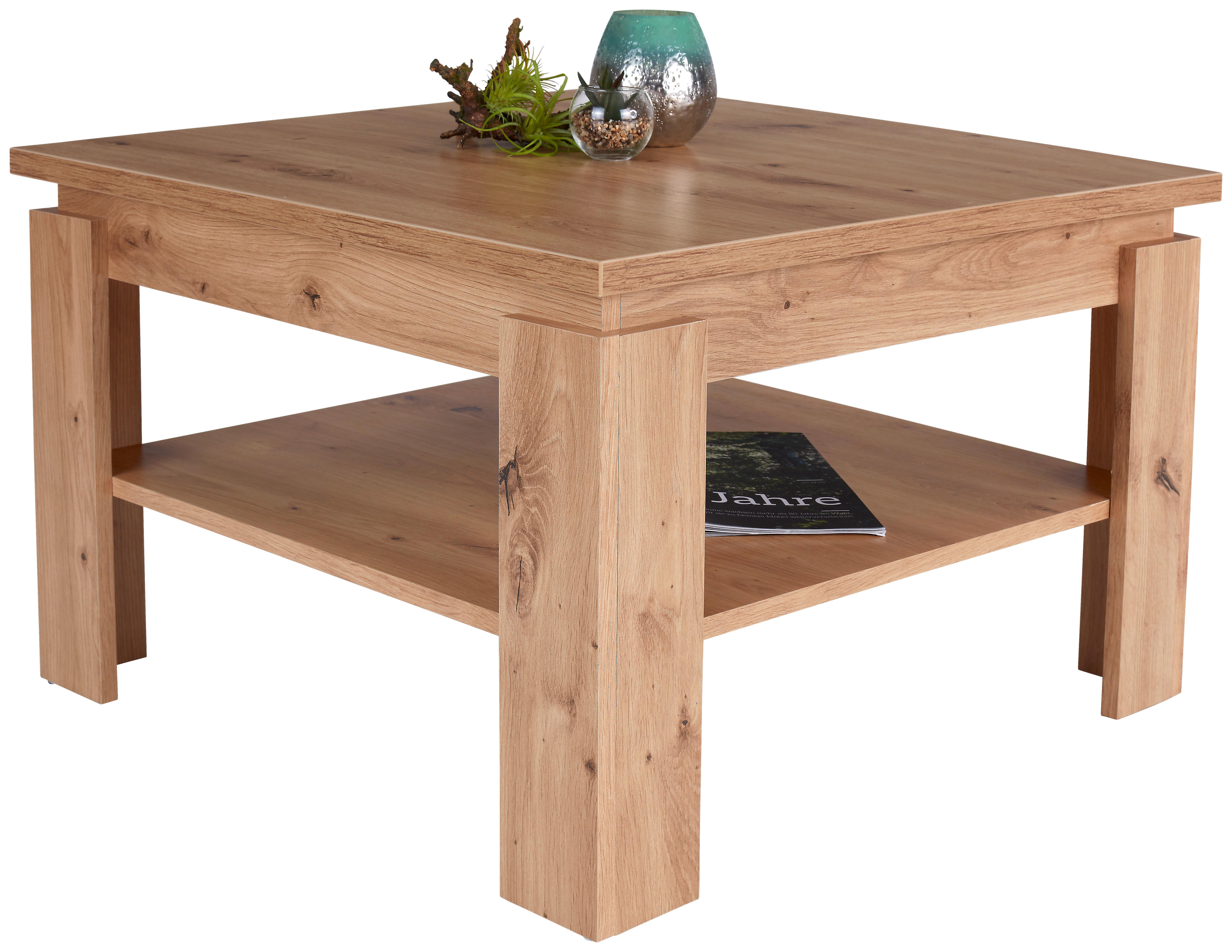 Couchtisch mit Ablagefach Nizza, Artisan Eiche Dekor - Eichefarben/Weiß, MODERN, Holzwerkstoff (70/45/70cm)