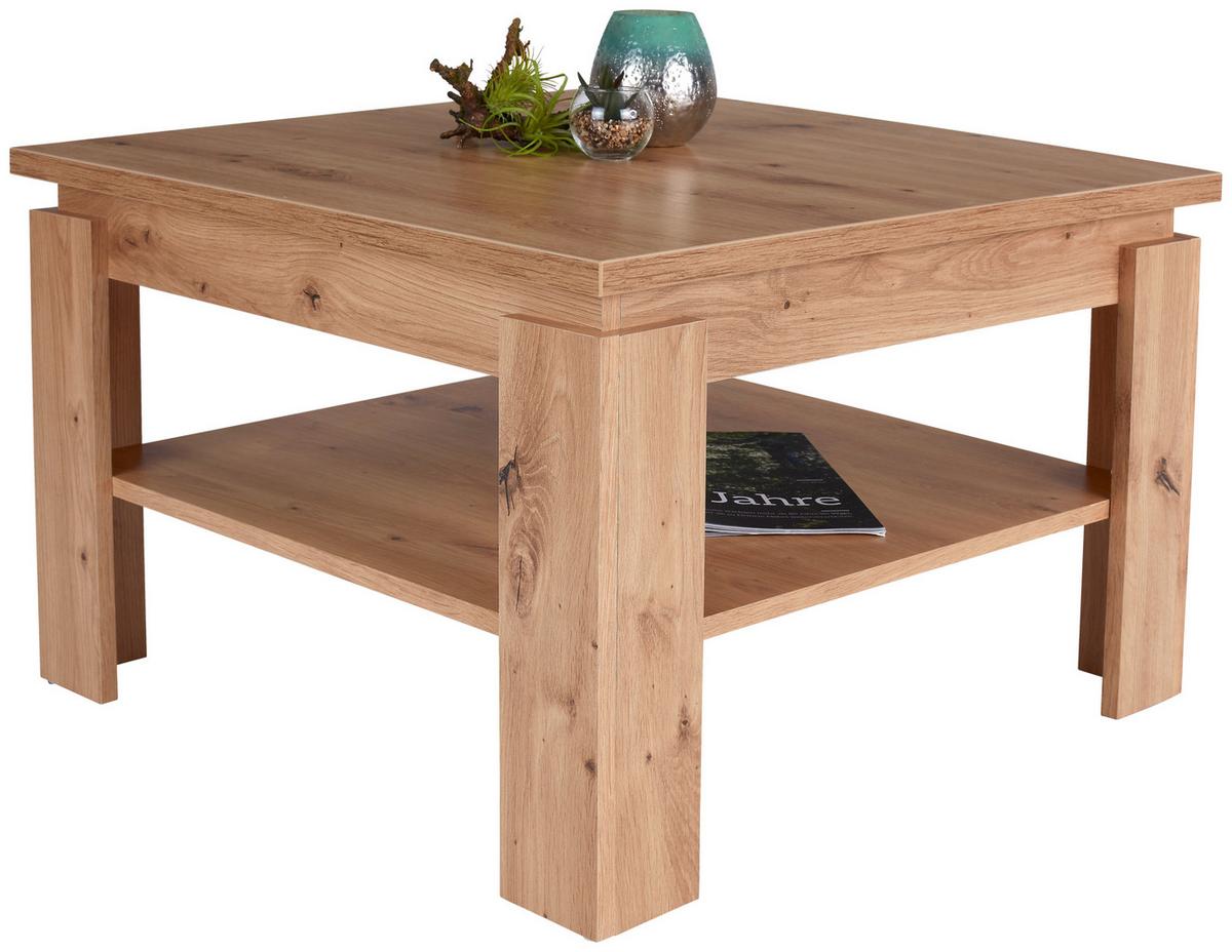 Couchtisch mit Ablagefach Nizza, Artisan Eiche Dekor - Eichefarben/Weiß, MODERN, Holzwerkstoff (70/45/70cm)