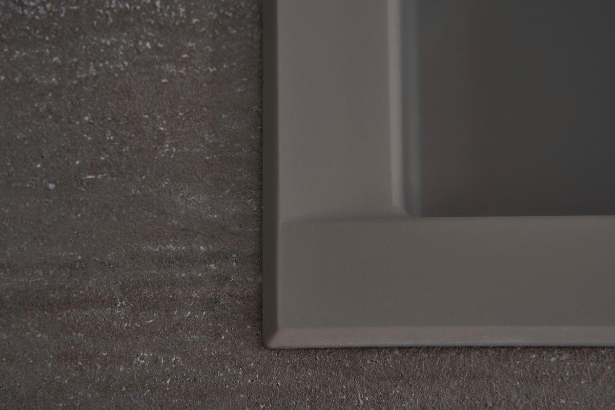 Spüle Respekta Houston Kunststein Bxt: 80x50 Cm - Grau, Trend, Glas/Kunststoff (80/21/50cm) - Respekta