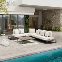 TERASOVÁ SEDACÍ SOUPRAVA SILVANO - bílá/šedá, Moderní, kov/textil (323/79cm) - Bessagi Garden