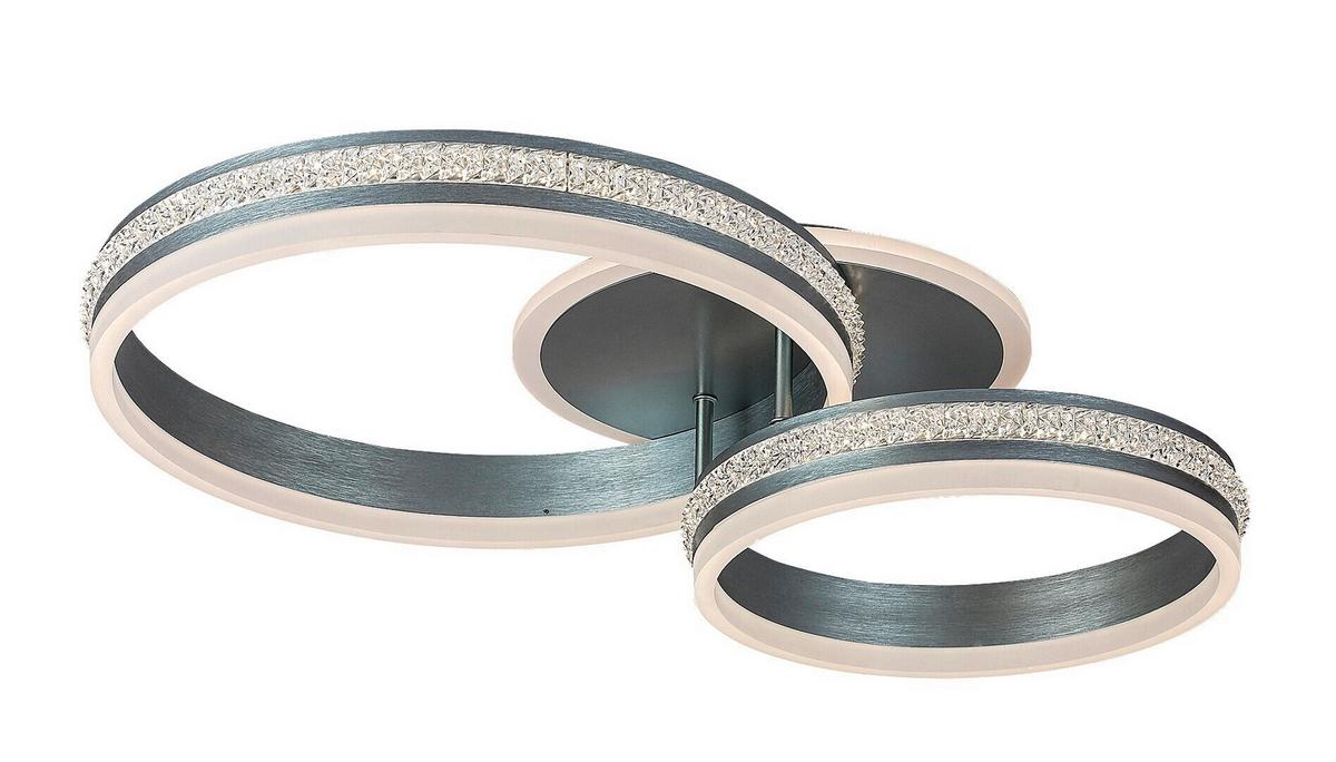 STROPNÍ SVÍTIDLO AVALON - bílá/barvy hliníku, Design, kov/plast (65/15cm)