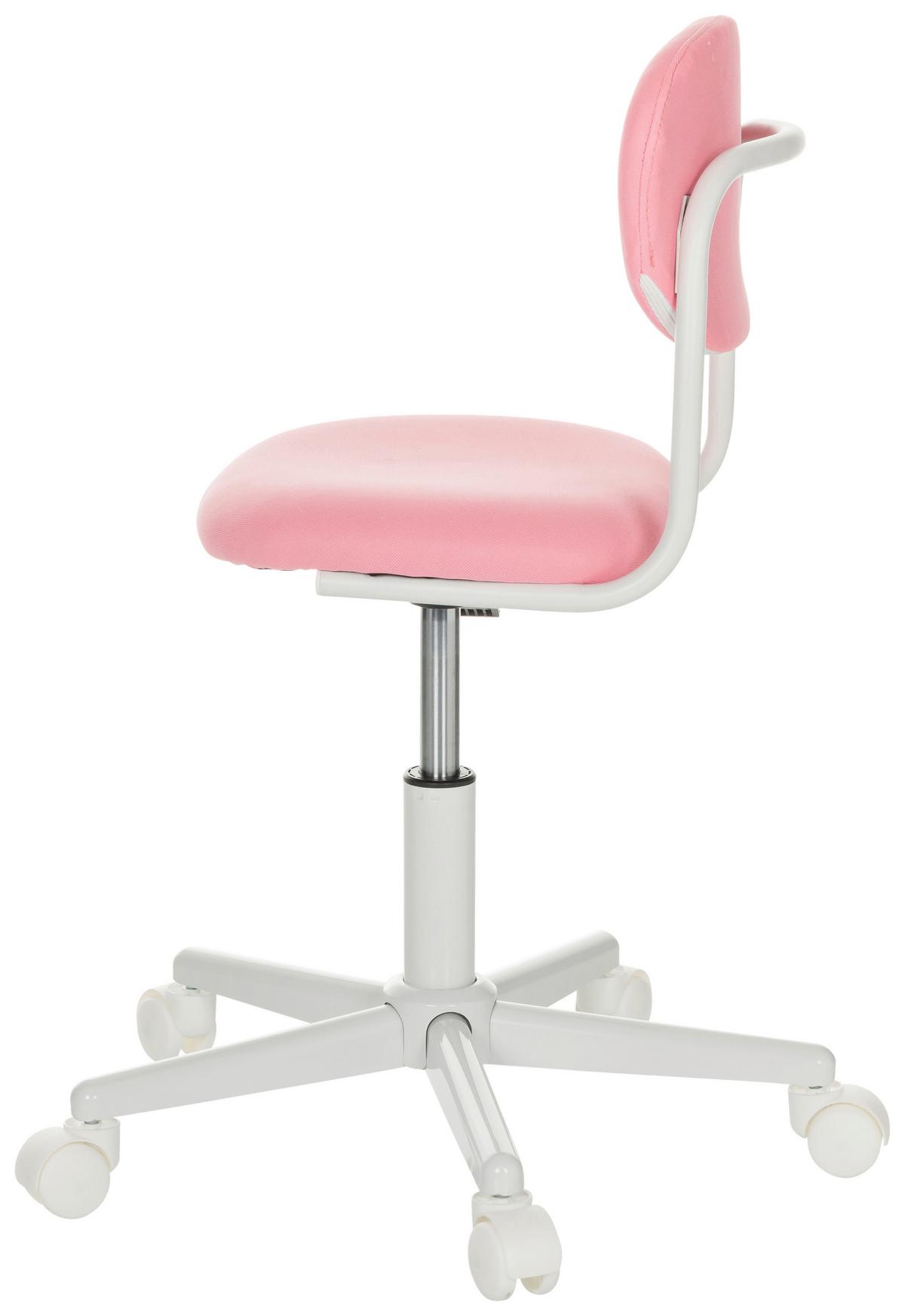Jugenddrehstuhl Kiddy Base I - Pink/Weiß, Basics, Kunststoff/Textil (60/72-83/60cm) - MID.YOU