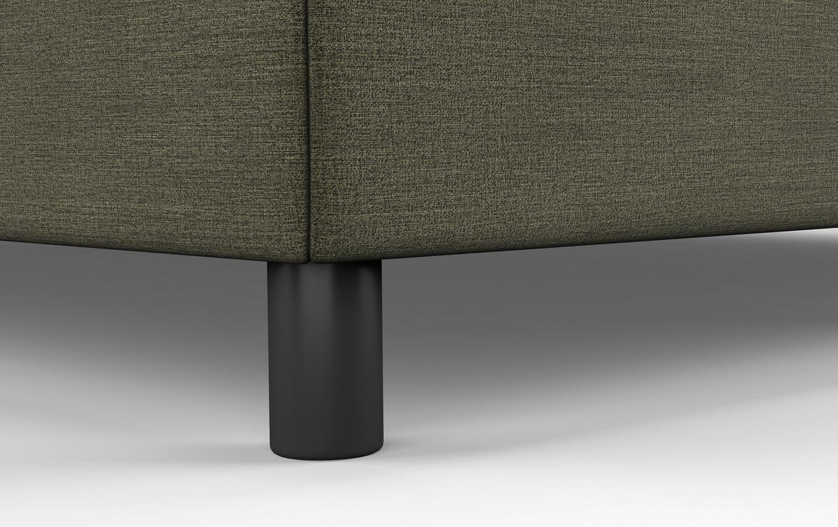 Boxbett Mit Topper 160x200 Andorra - Dunkelgrün/Dunkelbraun, MODERN, Holzwerkstoff/Textil (160/200cm) - MID.YOU