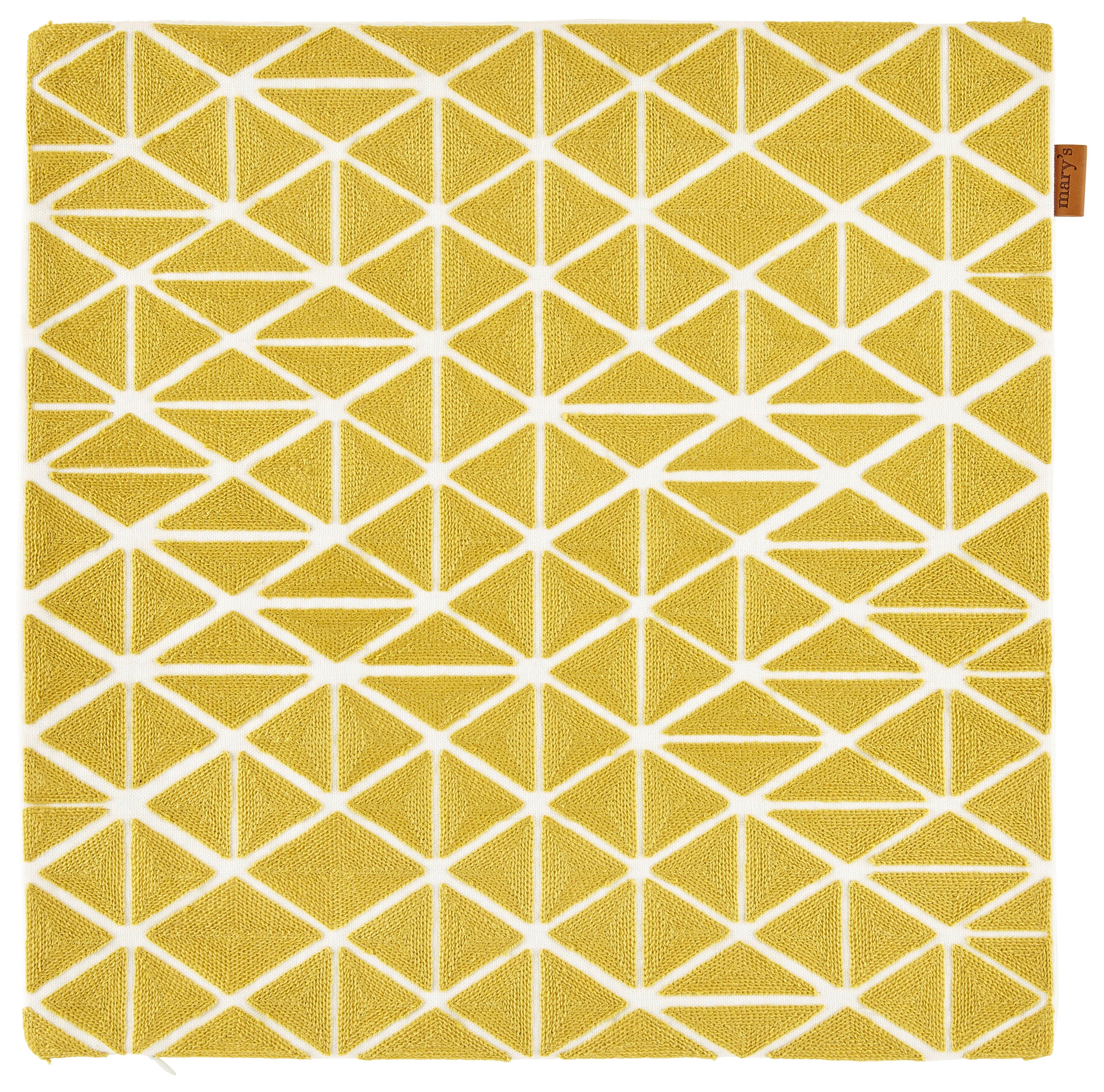 Potah Na Polštář Mary Stick, 45/45cm, Žlutá - žlutá, Moderní, textil (45/45cm) - Mary's