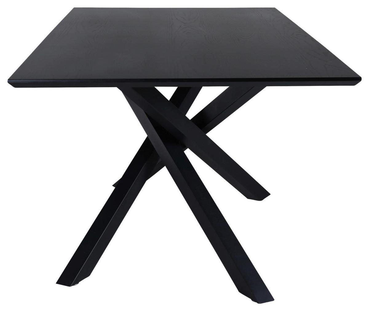 Esstisch Piazza - Schwarz, Design, Holzwerkstoff/Metall (180/90/76cm) - Livetastic