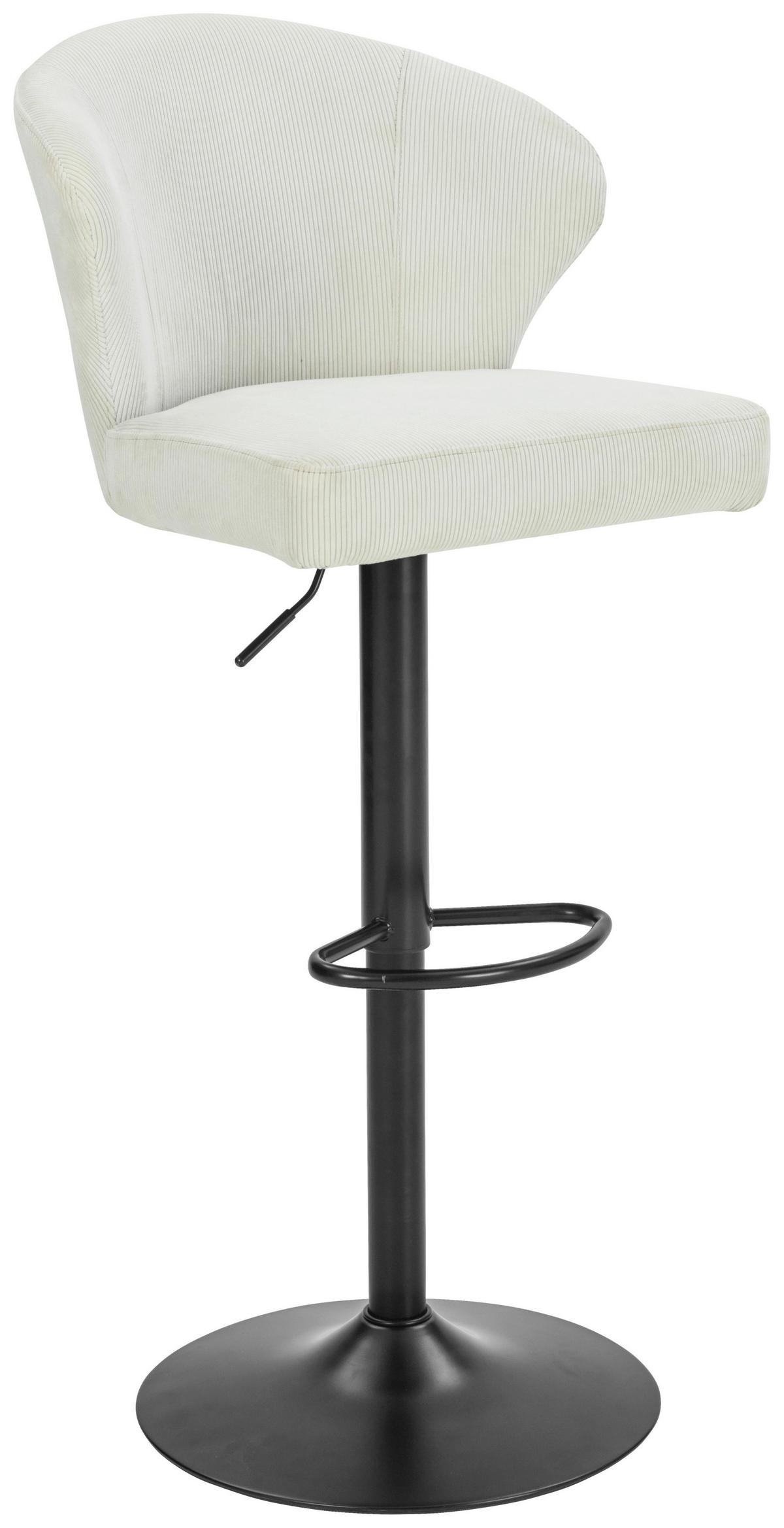 BAROVÁ STOLIČKA JANA - čierna/béžová, Modern, kov/drevo (55/116/58cm) - Based