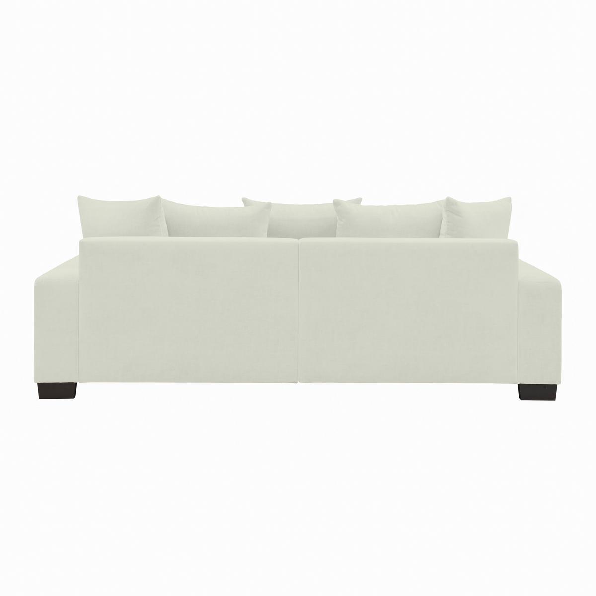 Velká pohovka MATTEO, bílá tkanina NANO - bílá/černá, Moderní, dřevo (246/93/124cm)