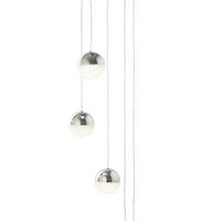 LED-HÄNGELEUCHTE 5845-5CC - Klar/Silberfarben, Basics, Glas/Kunststoff (30/150cm)