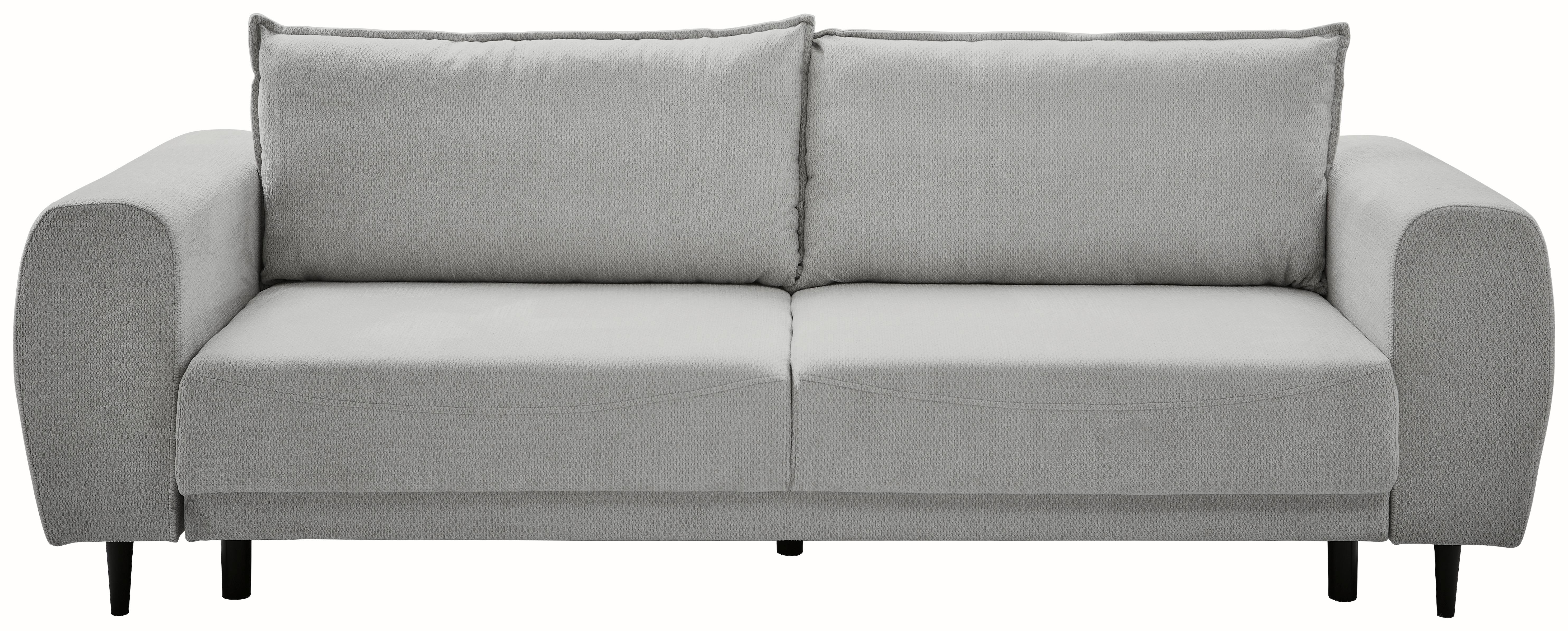 Schlafsofa Siena - Schwarz/Grau, KONVENTIONELL, Textil (245/85/92cm) - Livetastic