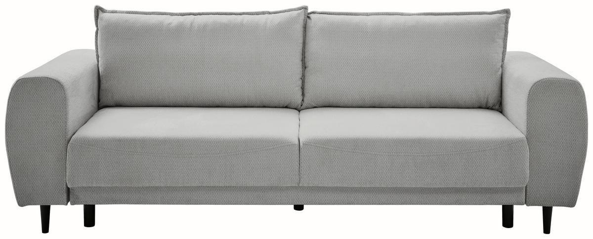 Schlafsofa Siena - Schwarz/Grau, KONVENTIONELL, Textil (245/85/92cm) - Livetastic