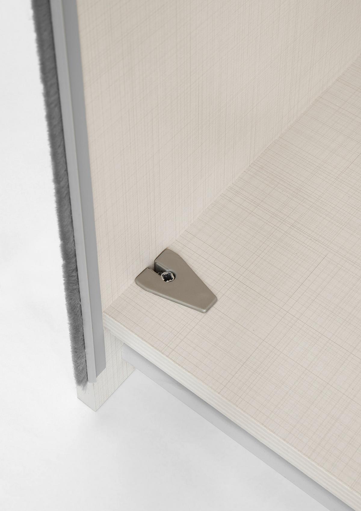 Šatní skříň LUMOS, šířka 298 cm - bílá/barvy hliníku, Konvenční, kov/kompozitní dřevo (298/222/68cm)