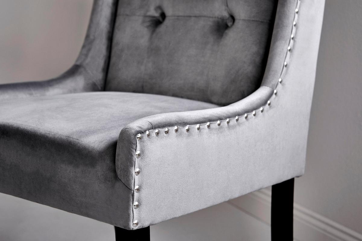 Stuhl Savik Norfolk Anthrazit/schwarz B: 57 Cm - Anthrazit/Schwarz, MODERN, Holz/Textil (57/64/99cm) - Livetastic