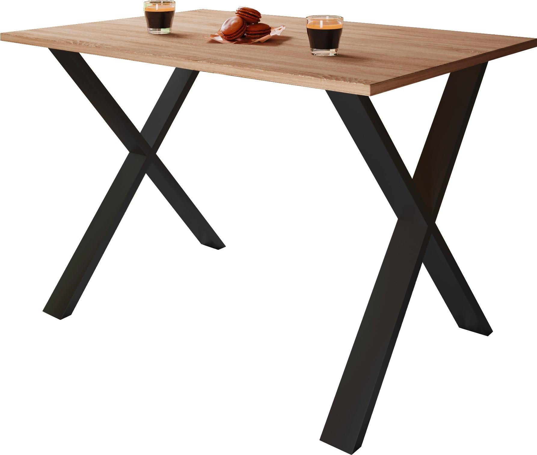 Schreibtisch Lona Schwarz, Eiche Dekor B: 160 cm