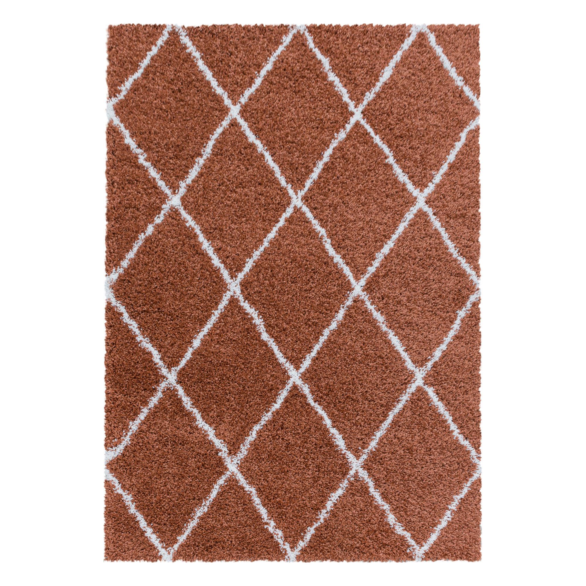 Hochflor Teppich Terra Cotta Alvor 60x110 cm - Terracotta, Basics, Textil (60/110cm)