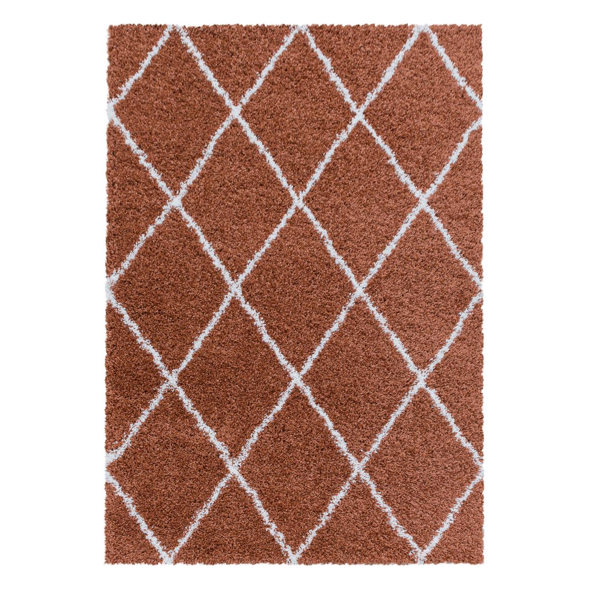Hochflor Teppich Terra Cotta Alvor 60x110 cm - Terracotta, Basics, Textil (60/110cm)