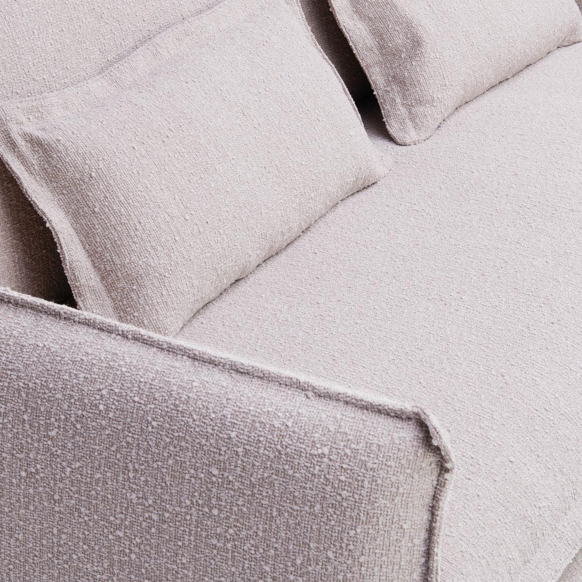 Sofa Toscana - Beige/Schwarz, Trend, Textil (195/82/98cm) - Livetastic