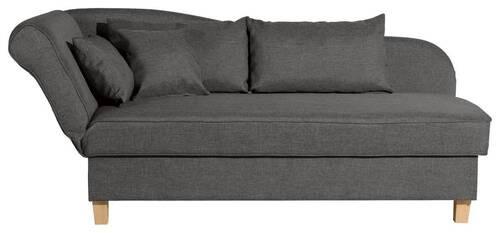 Récamiere Selma In Anthrazit B: 190 Cm - Anthrazit/Buchefarben, Design, Textil (190/82/88cm) - Max Winzer