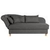 Récamiere Selma In Anthrazit B: 190 cm - Anthrazit/Buchefarben, Design, Textil (190/82/88cm) - Max Winzer