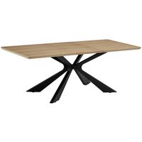 Esstisch Lulea Eichefarben/SchwaezL:160-210cm - Eichefarben/Schwarz, MODERN, Holz/Holzwerkstoff (160/210/90/76cm) - P & B