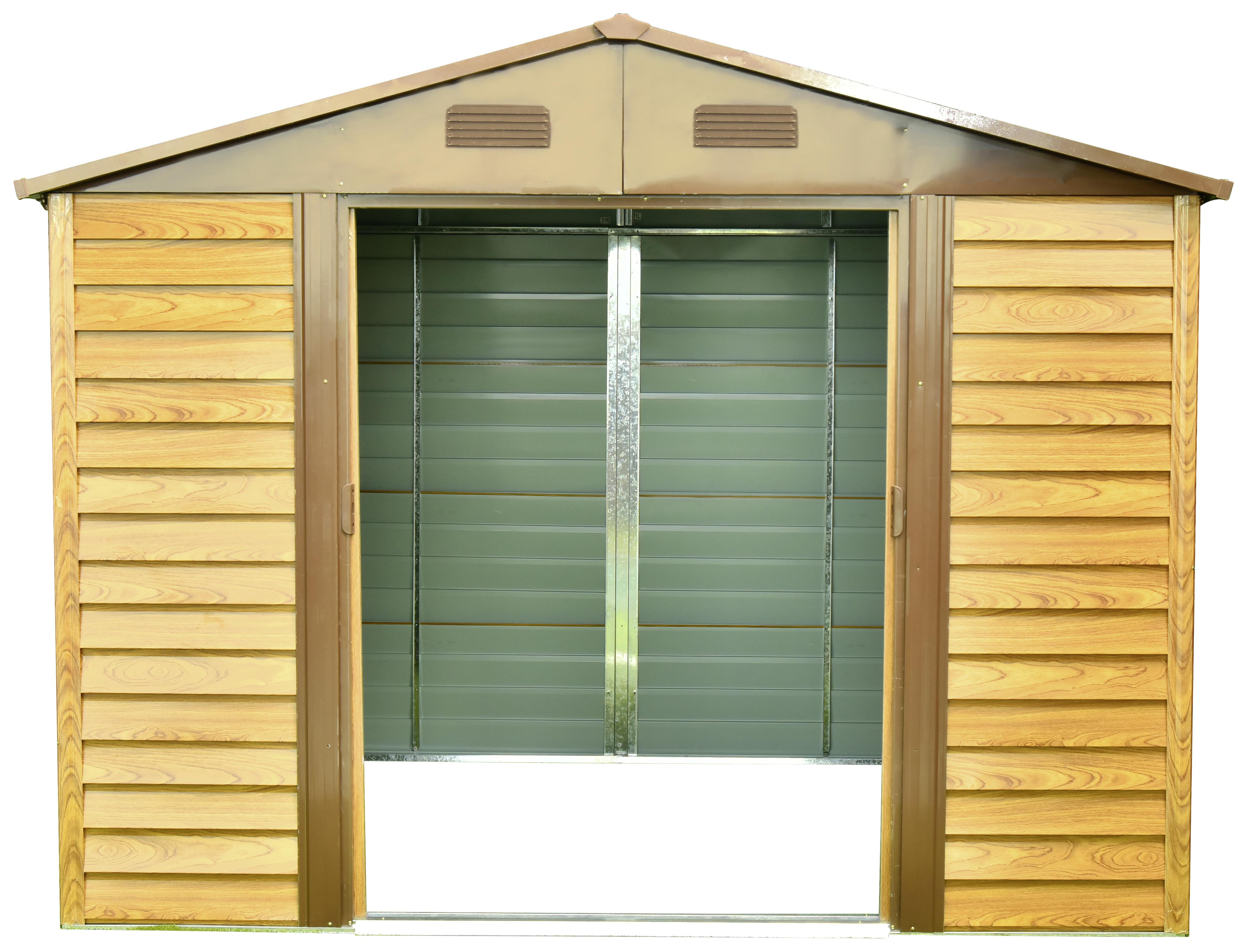 Gerätehaus Ohne Boden 278x215x323 - Hellbraun, Basics, Metall (278/215/323cm)