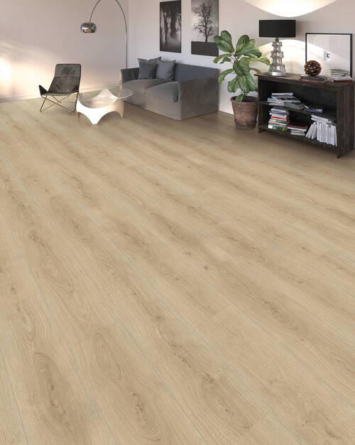 Designboden Hellbraun Lhd. Stärke 8mm - Hellbraun, Basics, Holzwerkstoff (23.5/128.2cm) - Living by HARO