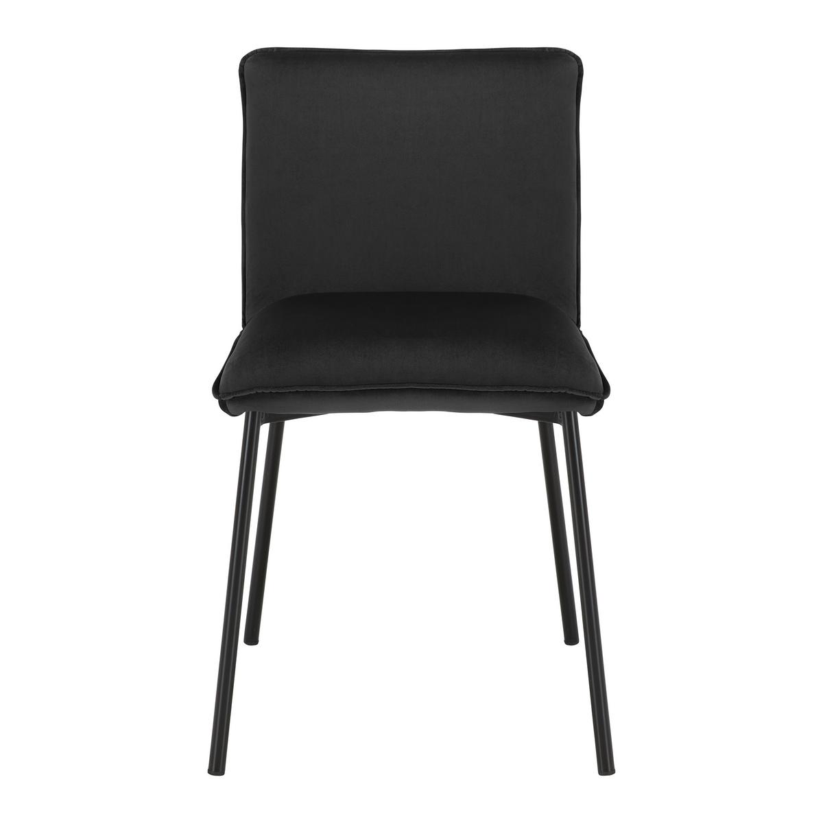 Židle DARLA černá - černá, Moderní, kov/dřevo (49cm) - Bessagi Home