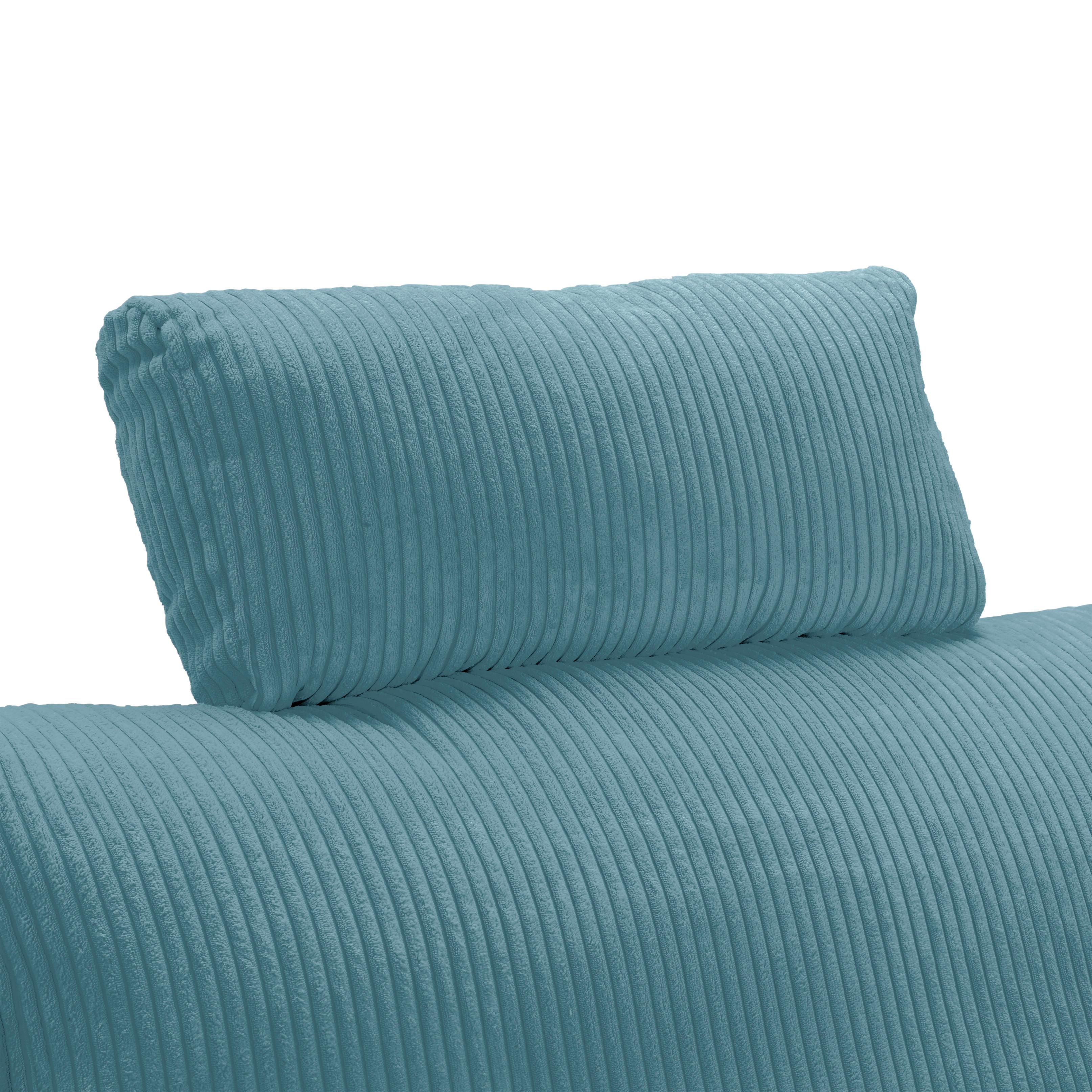 Opěrka hlavy LILLE, petrolejový manšestr - petrolej, Moderní, textil (58/23/10cm) - Mömax