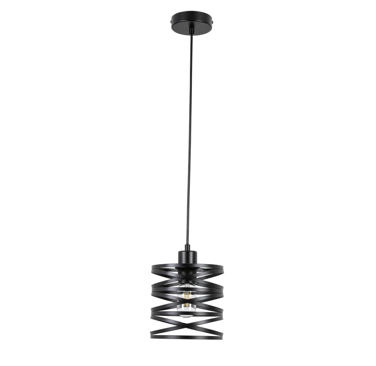 ZÁVESNÉ SVIETIDLO ESILA - čierna, Modern, kov/plast (17/120cm) - Mömax