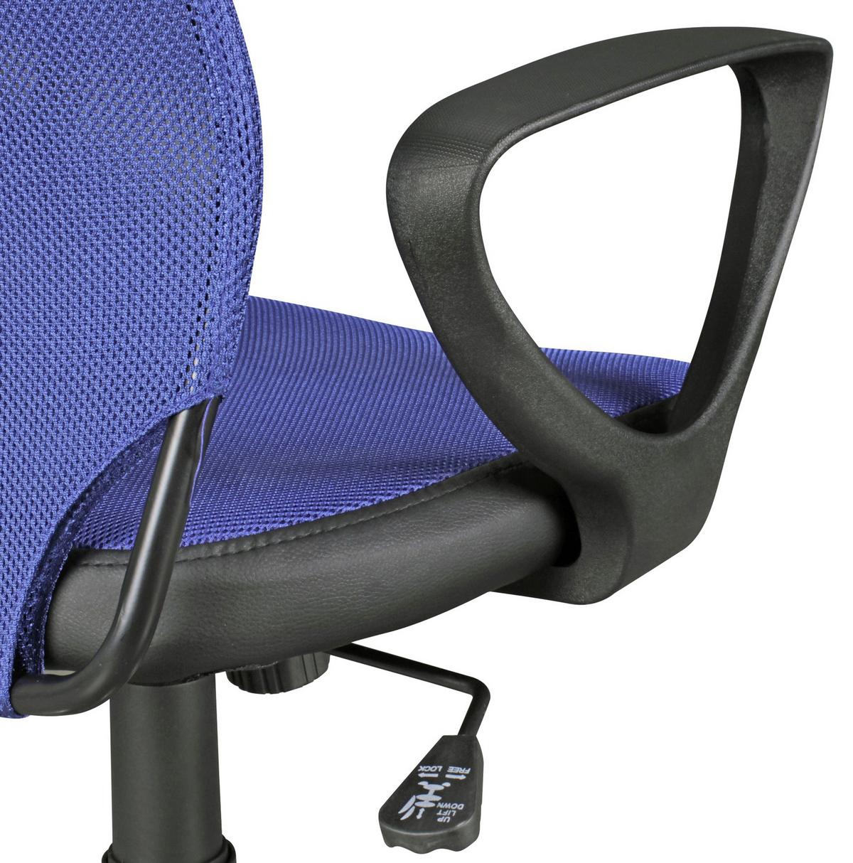 Otočná židle pro dítě Kika modrá - modrá/černá, Moderní, kov/plast (60/105/60cm) - MID.YOU