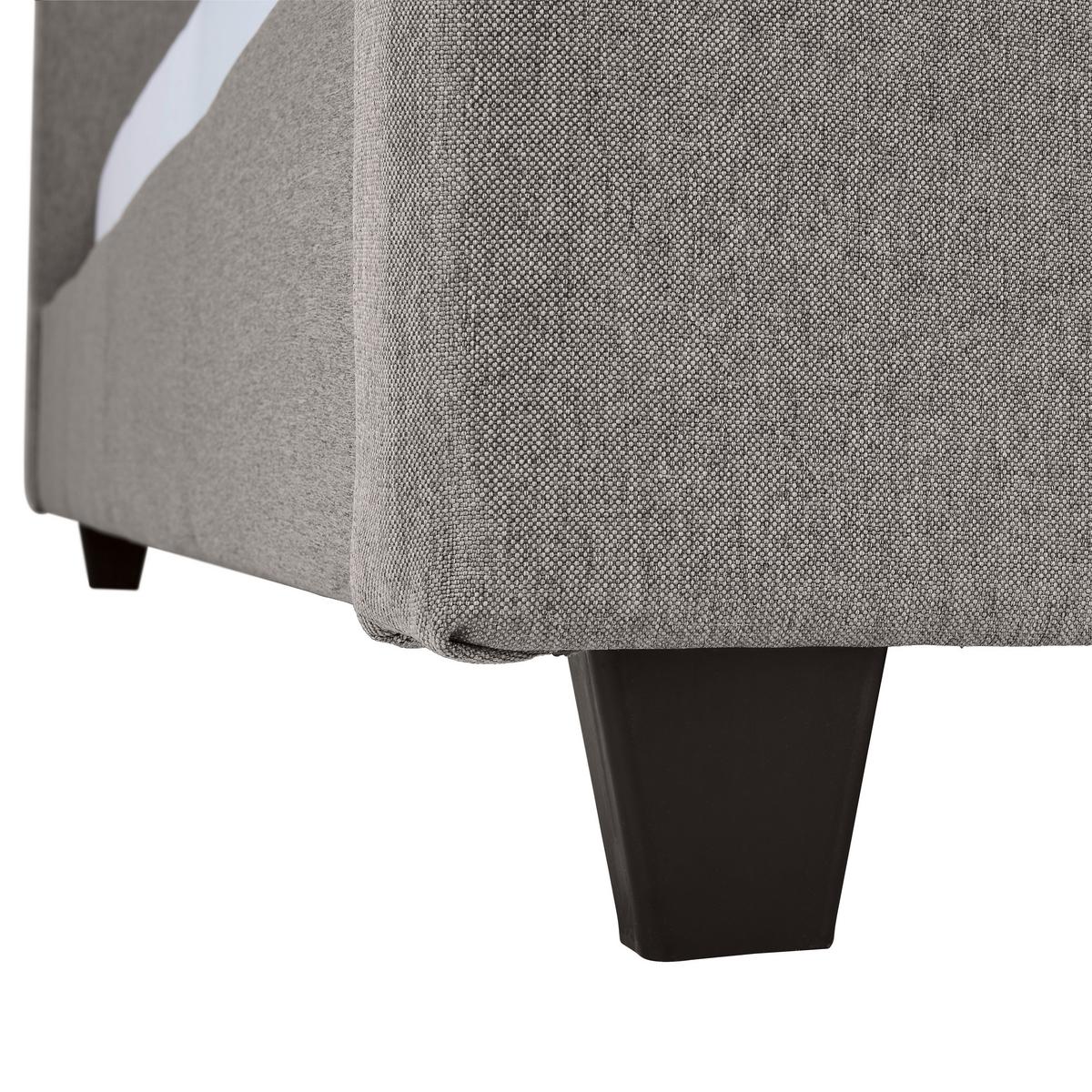 Polsterbett Mit Lattenrost 180x200 Livorno, Hellgrau - Hellgrau, MODERN, Holz/Textil (180/200cm) - Carryhome