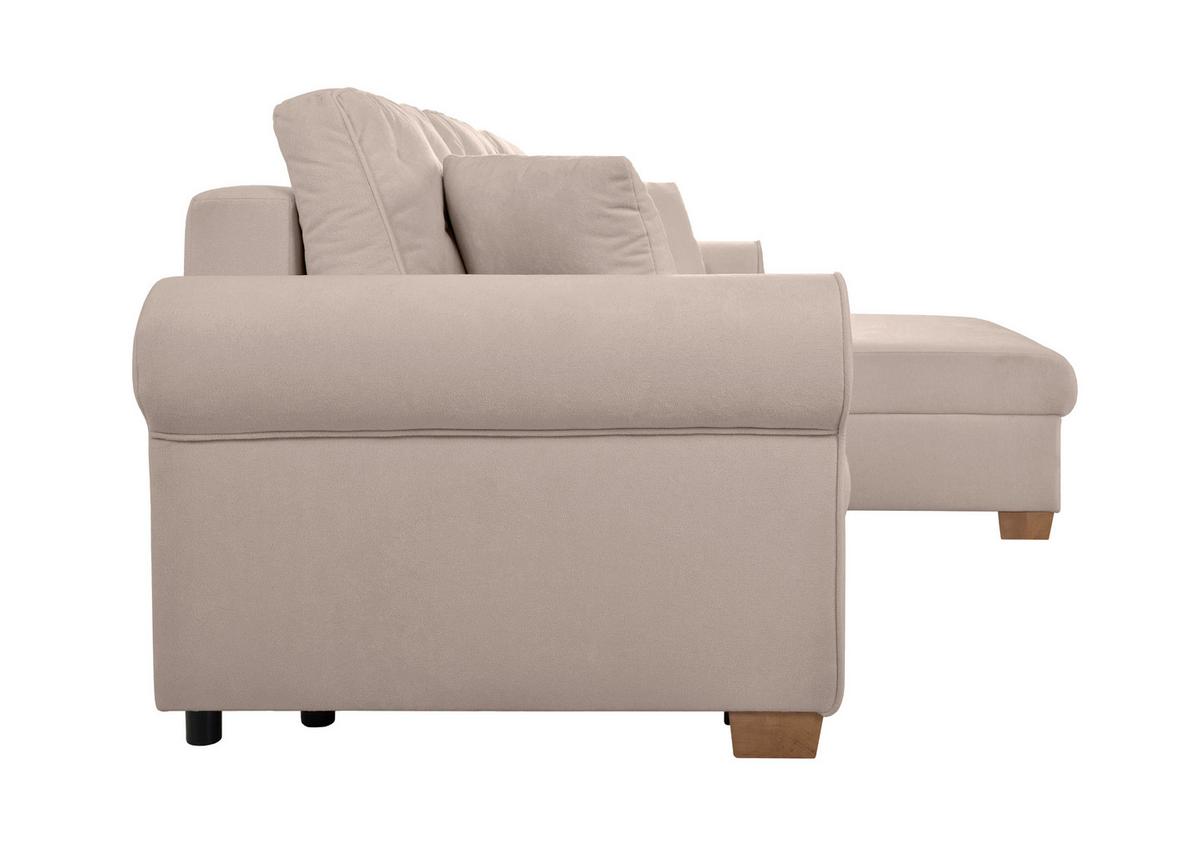 Ecksofa Arles, Taupe 15 S: 266x161 Cm - Taupe/Buchefarben, Design, Textil (266/161cm) - MID.YOU