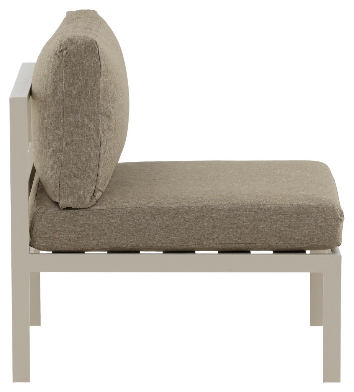 Loungesessel Copacabana - Beige/Grau, KONVENTIONELL, Metall (70/65/74cm) - Gardenson