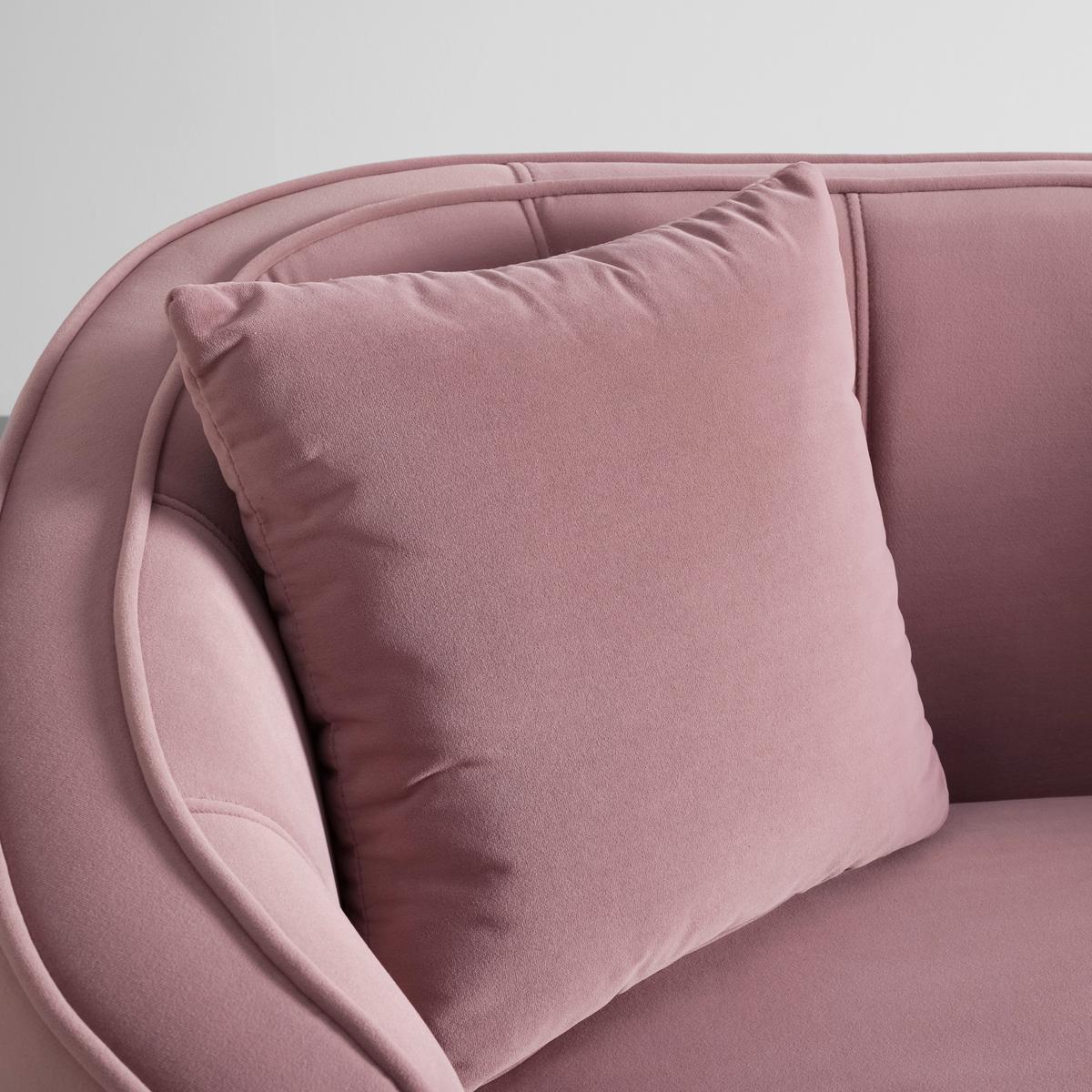 Pohovka HOPE růžová - růžová/přírodní barvy, Moderní, dřevo/textil (141/77/73cm) - Bessagi Home