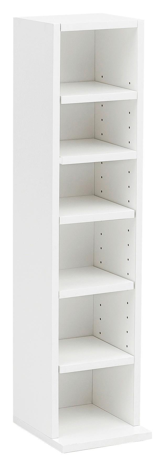 Regal Stehend B: 21 cm Weiß lackiert