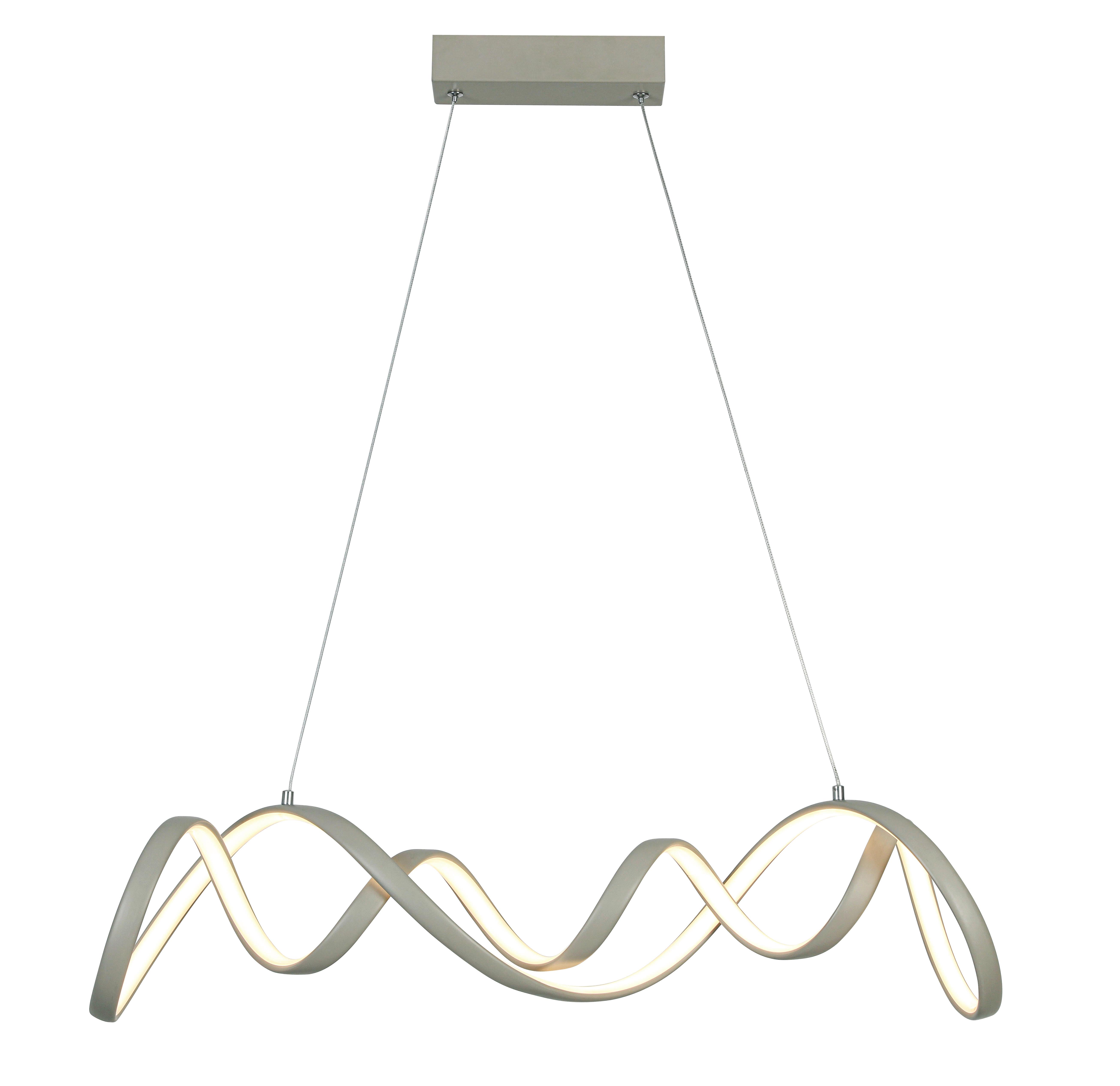 LED-Hängeleuchte Weiß/Sand, ca. 75cm, 24w