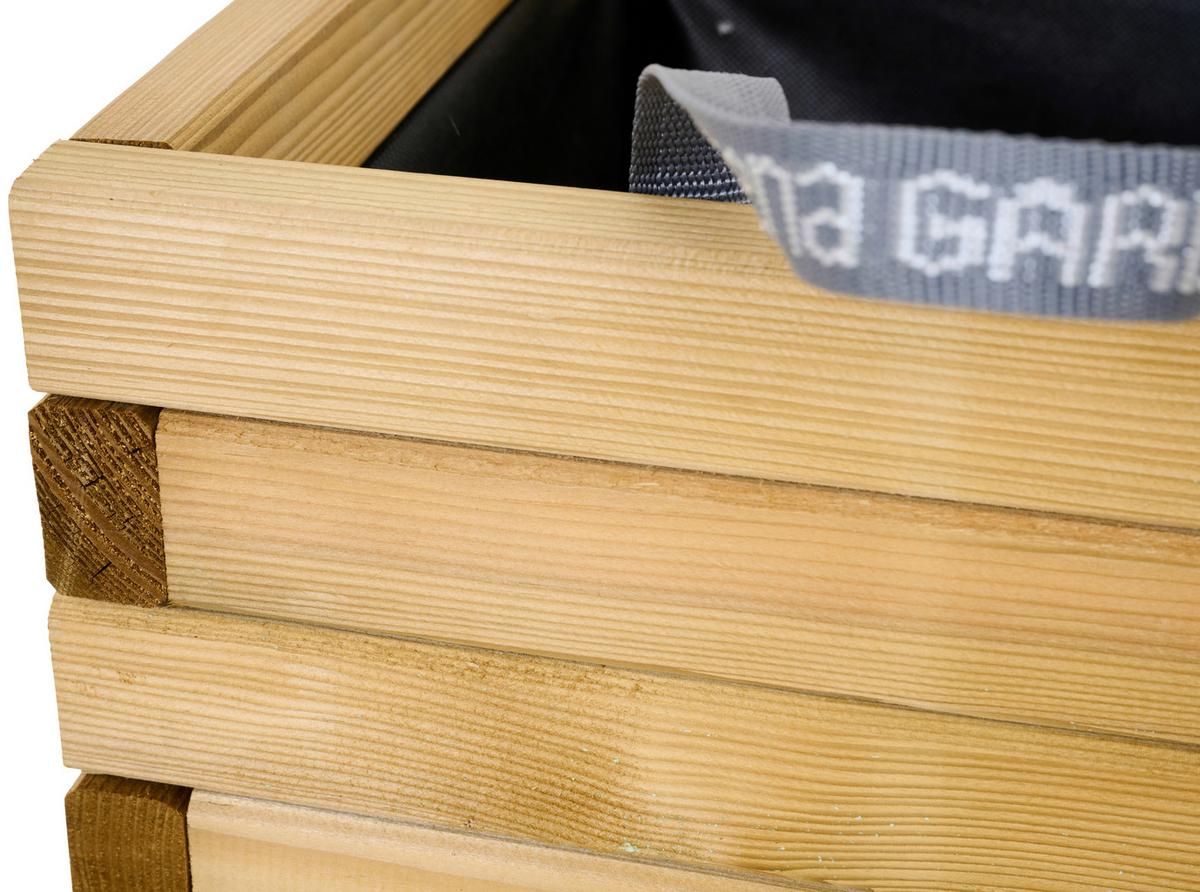 Blumenkasten Schwarz Kieferfarben B: 40 Cm - Schwarz/Kieferfarben, Basics, Holz/Textil (40/33/40cm) - Siena Garden