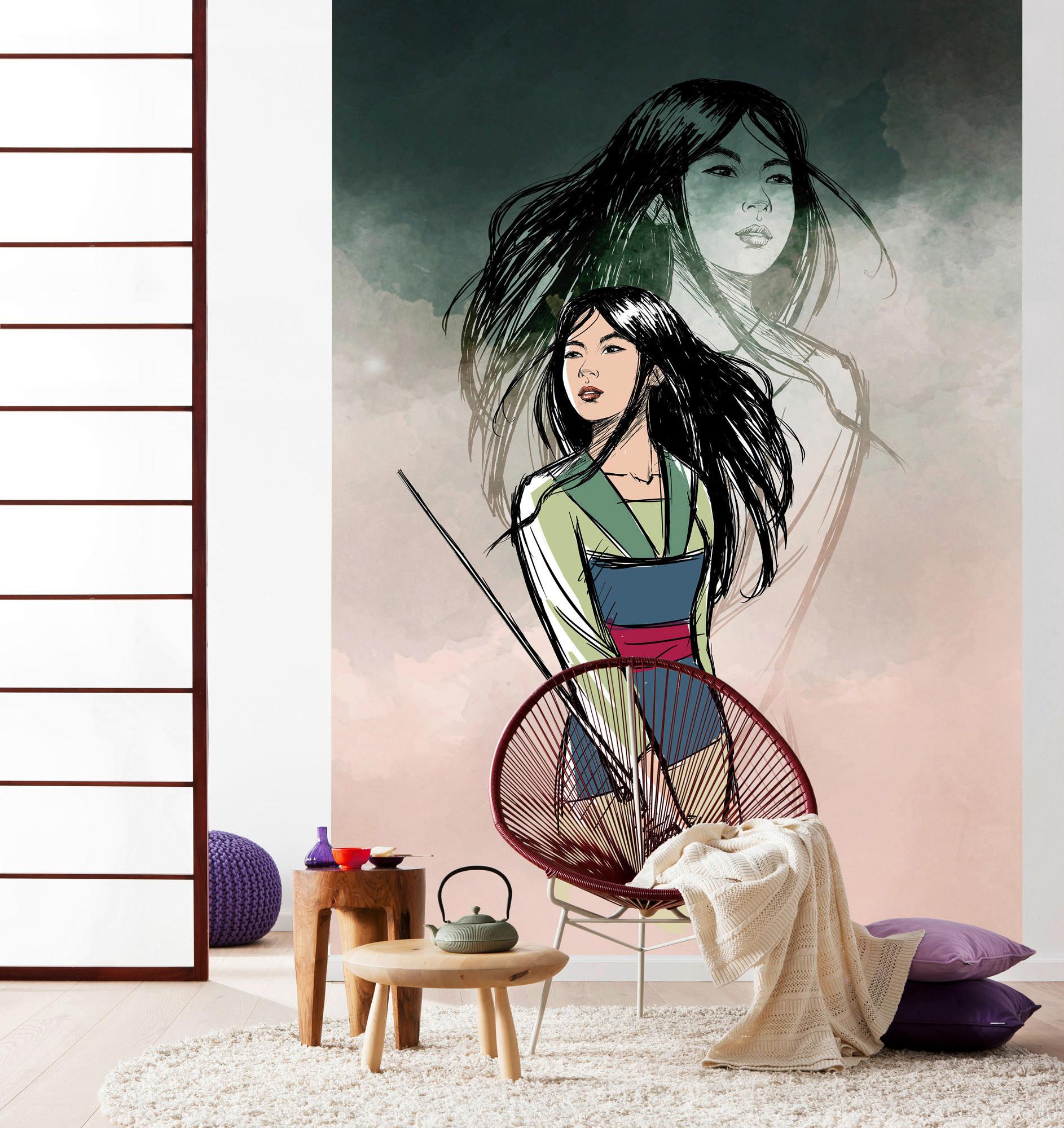 Fototapete Brave Mulan - Multicolor, Trend, Textil (200/280cm)