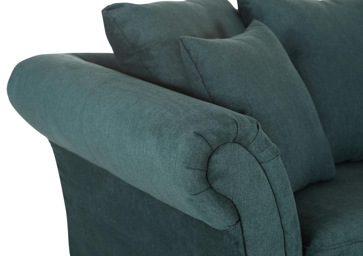 Bigsofa Lamour B: 270 cm Grün - Dunkelbraun/Grün, KONVENTIONELL, Holz/Textil (270/80cm) - Livetastic