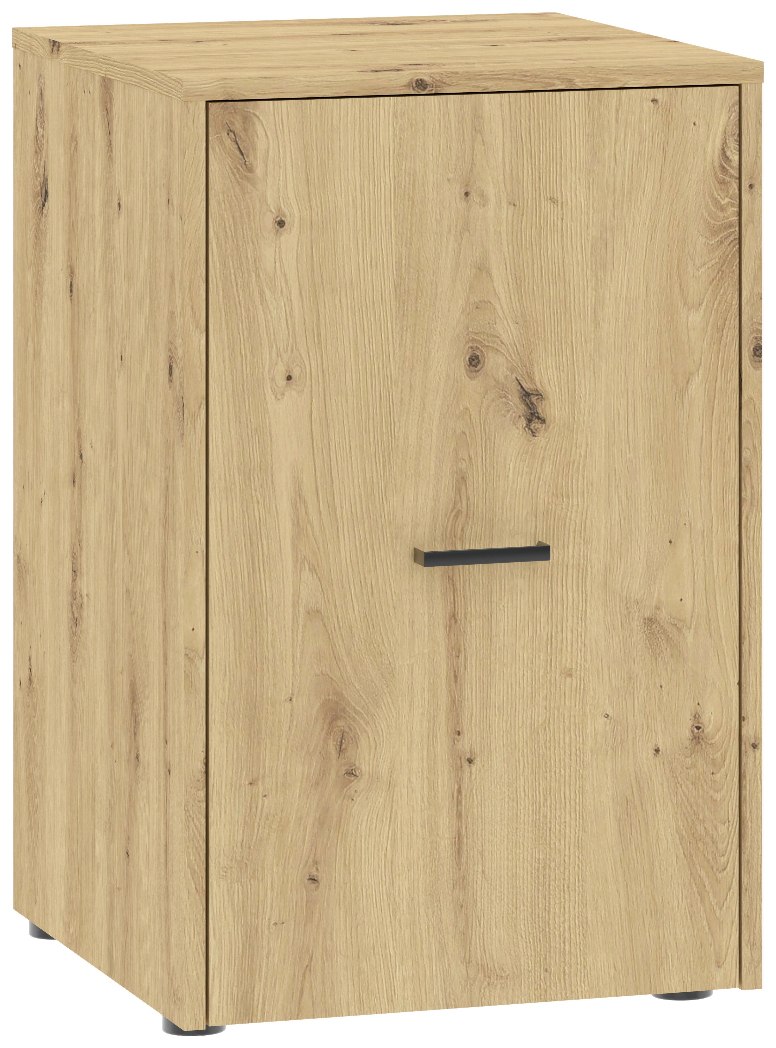 PODSTAVNÁ SKŘÍŇKA KIVO - černá/dub artisan, Moderní, kompozitní dřevo/plast (45/69,8/52,1cm)
