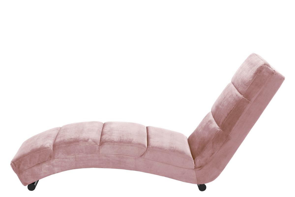 Relaxliege Chaiselongue, Rosa B: 170 Cm - Schwarz/Rosa, MODERN, Textil (170/82/60cm) - Livetastic
