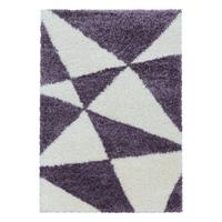 Hochflor Teppich Lila Naturfaser Tango 240x340 cm - Lila, Design, Textil (240/340cm)