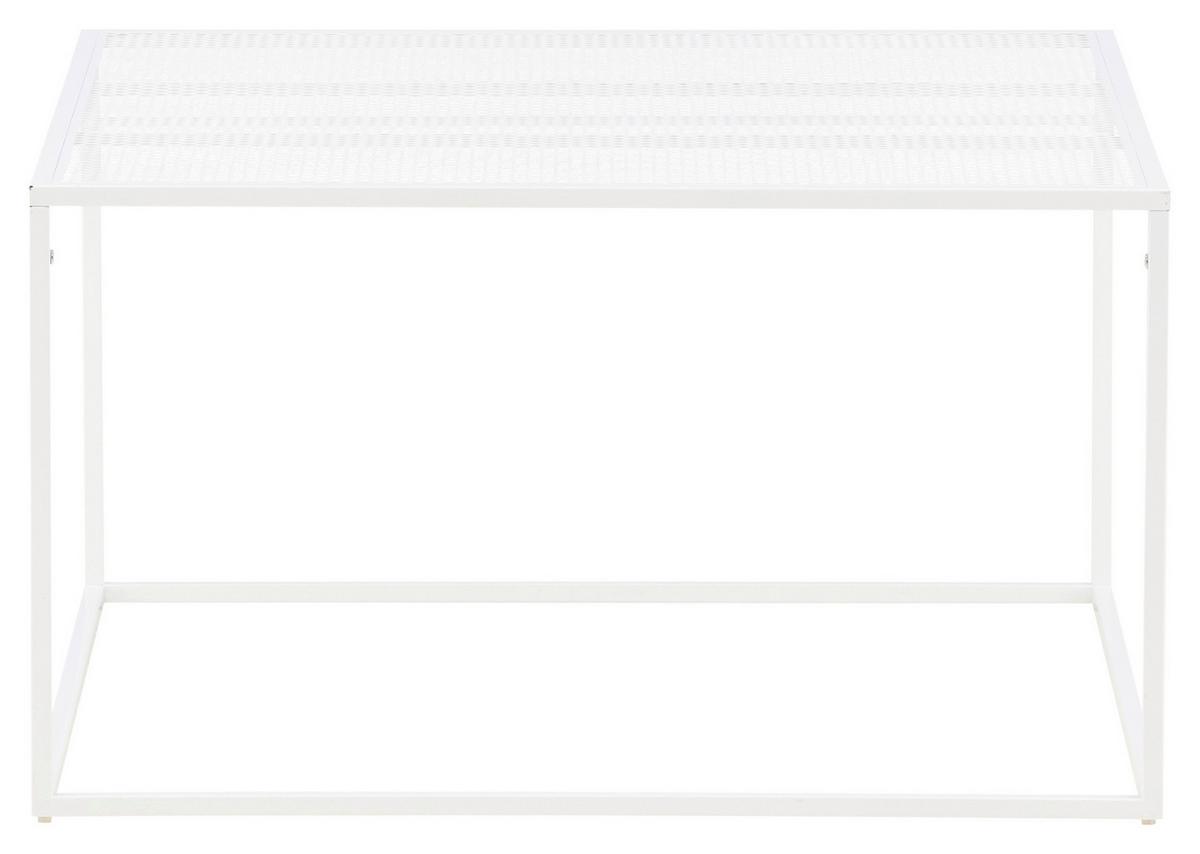 Couchtisch Netz - Weiß, Design, Metall (80/80/45cm) - Livetastic