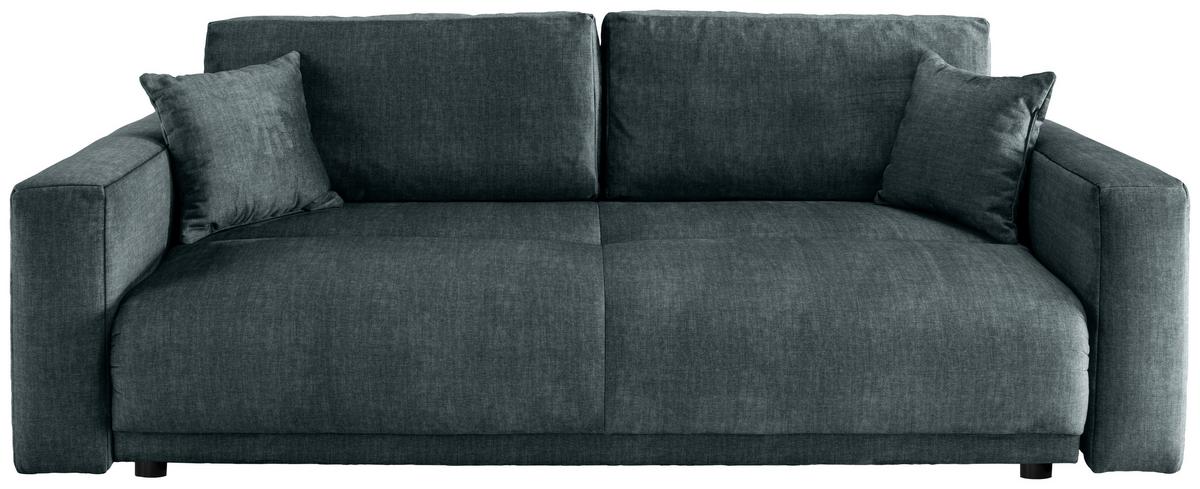 Schlafsofa Longo, Blau B: 245 Cm - Blau/Schwarz, MODERN, Textil (245/86/126cm) - Livetastic