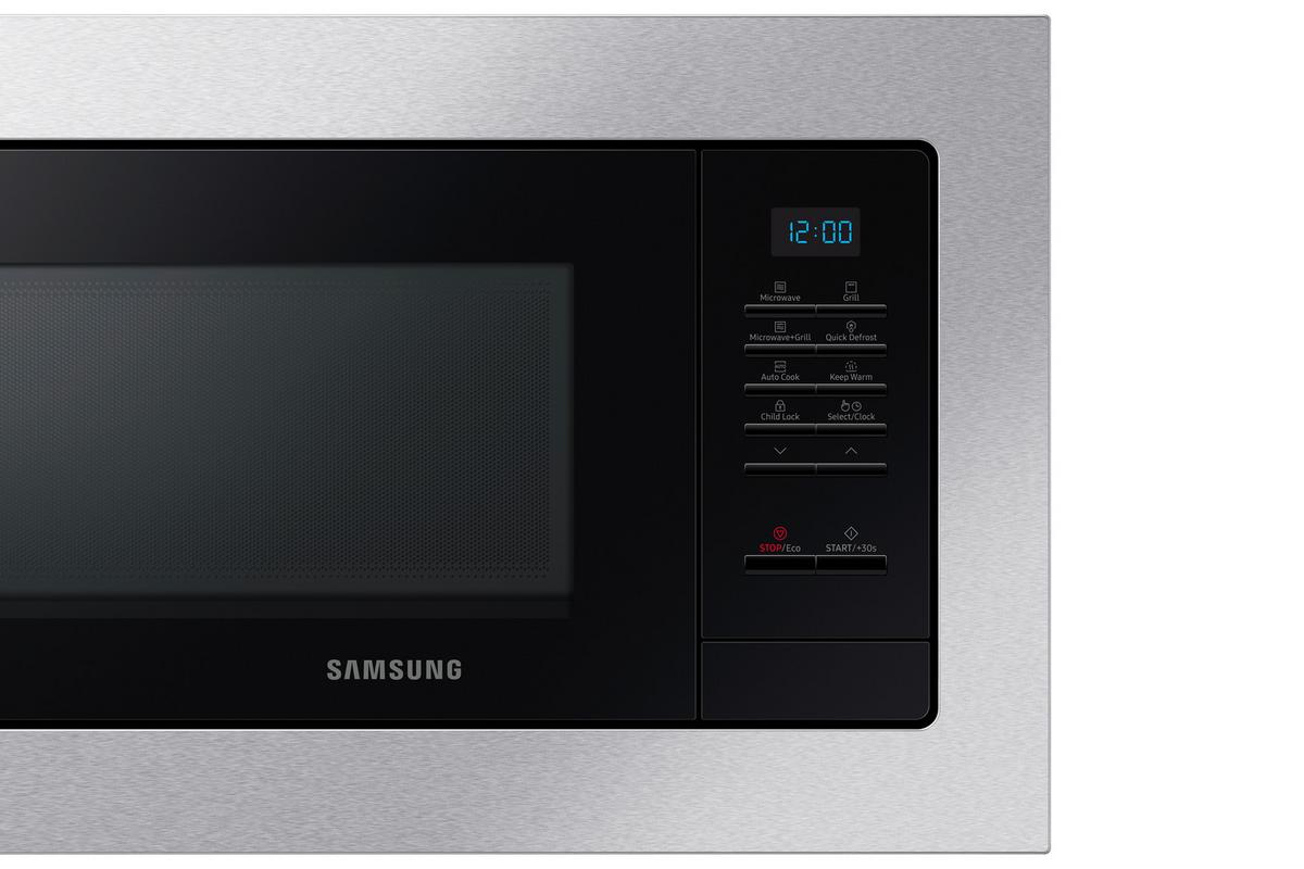 Einbau-mikrowelle Mg20a7013ct/ Eg 1300 W, B: 48,9 Cm 6 Stufen - Silberfarben/Schwarz, Basics, Keramik/Kunststoff (48,9/27,5/32,6cm) - Samsung