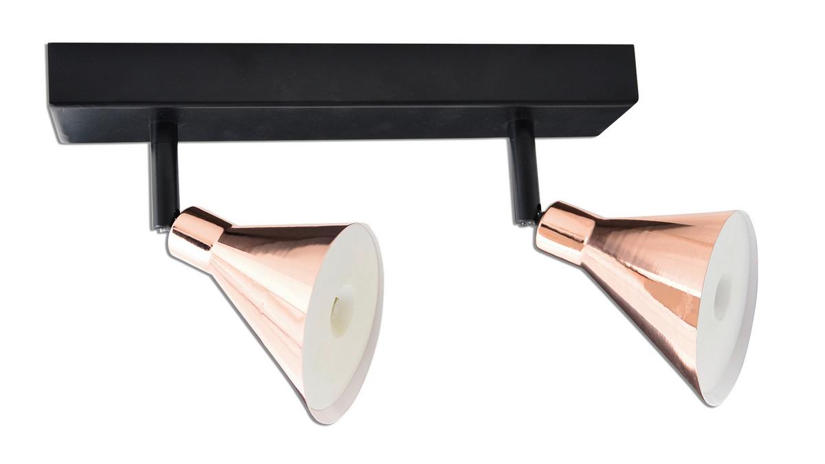 Led-deckenleuchte L: 27 Cm 2-Flammig, Kupferfarben - Kupferfarben, Design, Metall (5,5/27cm) - Näve