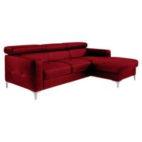 Ecksofa Sammy Dunkelrot - Chromfarben/Dunkelrot, Design, Textil (226/169cm) - Livetastic