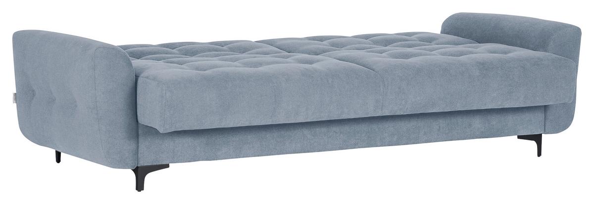Schlafsofa Morton - Schwarz/Hellblau, KONVENTIONELL, Textil (230/84/95cm) - Livetastic