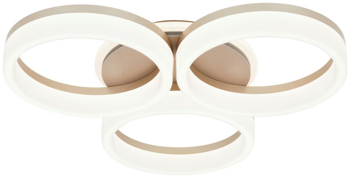 STROPNÍ LED SVÍTIDLO KOOL - šampaňská, Moderní, kov/plast (44/46/8cm) - Mömax