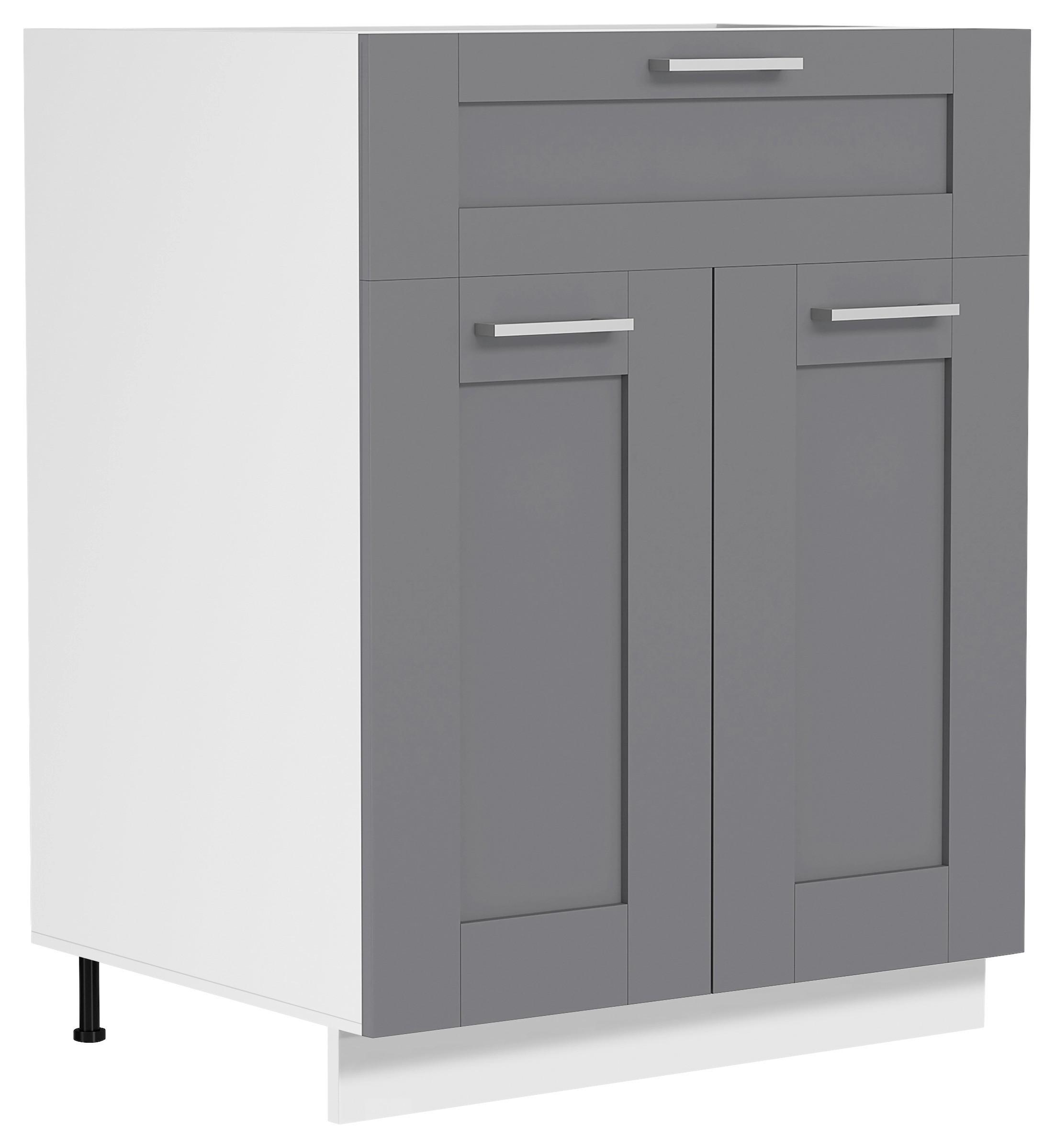 Küchenunterschrank Colura - Anthrazit/Weiß, Trend, Holzwerkstoff/Kunststoff (60/82/46cm) - MID.YOU