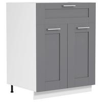 Küchenunterschrank Colura - Anthrazit/Weiß, Trend, Holzwerkstoff/Kunststoff (60/82/46cm) - MID.YOU